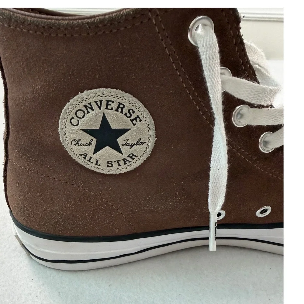 Converse Chuck Taylor All Star CONS Brown Suede High Top Mens 10 Womens 12 - Picture 2 of 14